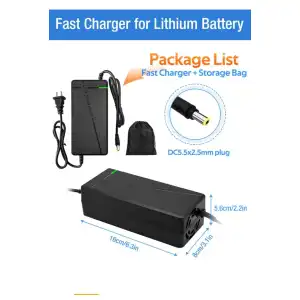 Cargador rápido de batería de 42 V y 3 A para baterías de litio de 36 V. 7 miniatura 4